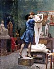 Jean-leon Gerome Famous Paintings - Pigmaliao e Galateia